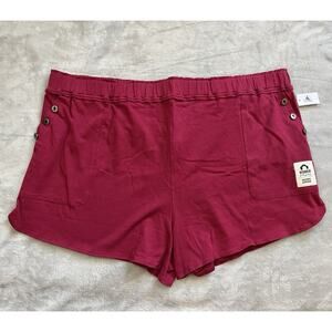 Star Wars Shorts 1X Burgundy Woman Of The Galaxy Princess Leah Disney Parks NWT